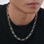 Chunky Embossed Chain Necklace — Stainless