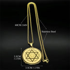 Archangel Gold Star Pendant Necklace — Stainless Steel