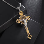 Vintage Catholic Cross Pendant Necklace — Amulet
