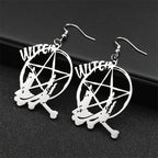 Star Baphomet Steel Earrings Goth Witchcraft Satan