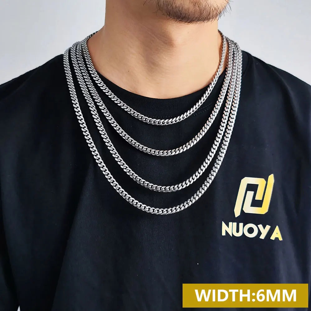 Stainless Steel Cuban Chain Necklace Miami