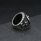 Viking Odin Compass Ring — Stainless Steel