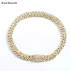 Gold VVS Moissanite Cuban Necklace 6MM