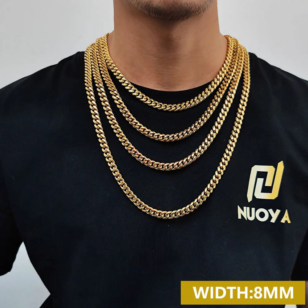 Stainless Steel Cuban Chain Necklace Miami