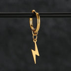 Lightning Hoop Earrings for Women and Men — Stainless Steel
