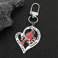 Heart Key Silver Pendant Shaped Cardinal