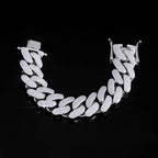 Iced Out Cuban Chain Necklace Stainless Steel 22MM