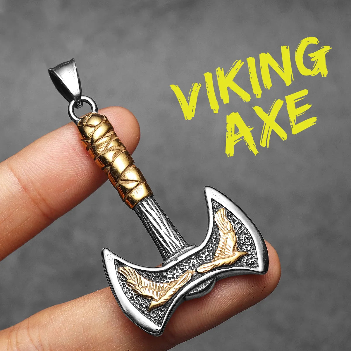 Viking Phoenix Axe Men Necklaces Stainless Steel Pendant Chain Women Punk Fashion Jewelry New In Accessories Gifts Wholesale