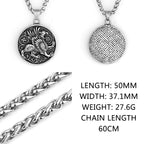 Stainless Steel Sweater Chain Greek Mythology Griffin Amulet Pendant Men's Necklace Retro Totem Necklace Jewelry Wholesale