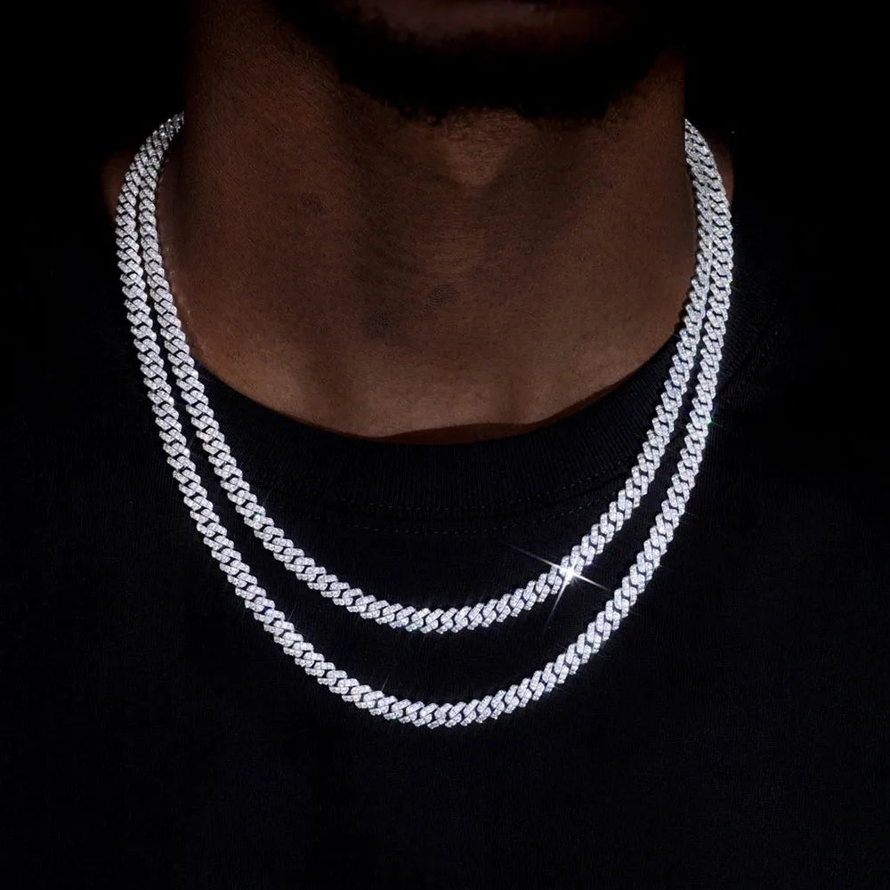 Gold VVS Moissanite Cuban Necklace 6MM