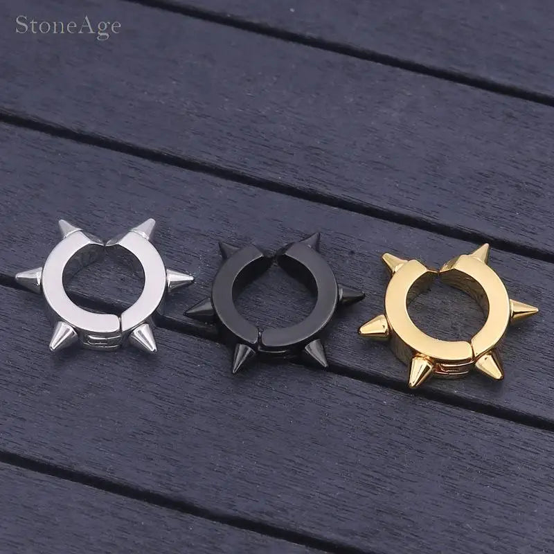 Rivet Clip Earring — Gold Stainless Steel
