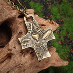 Vintage Catholic Cross Pendant Necklace — Amulet