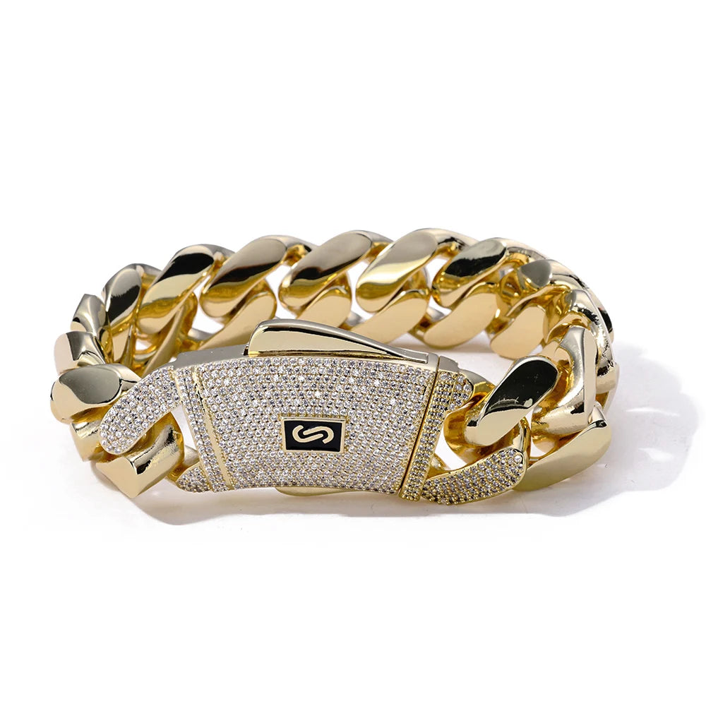 Gold Cuban Chain Necklace 14K Monaco