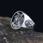 Jesus Cross Heart Ring — 925 Silver