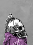Neo-Gothic Skull Pendant Necklace — Stainless Steel