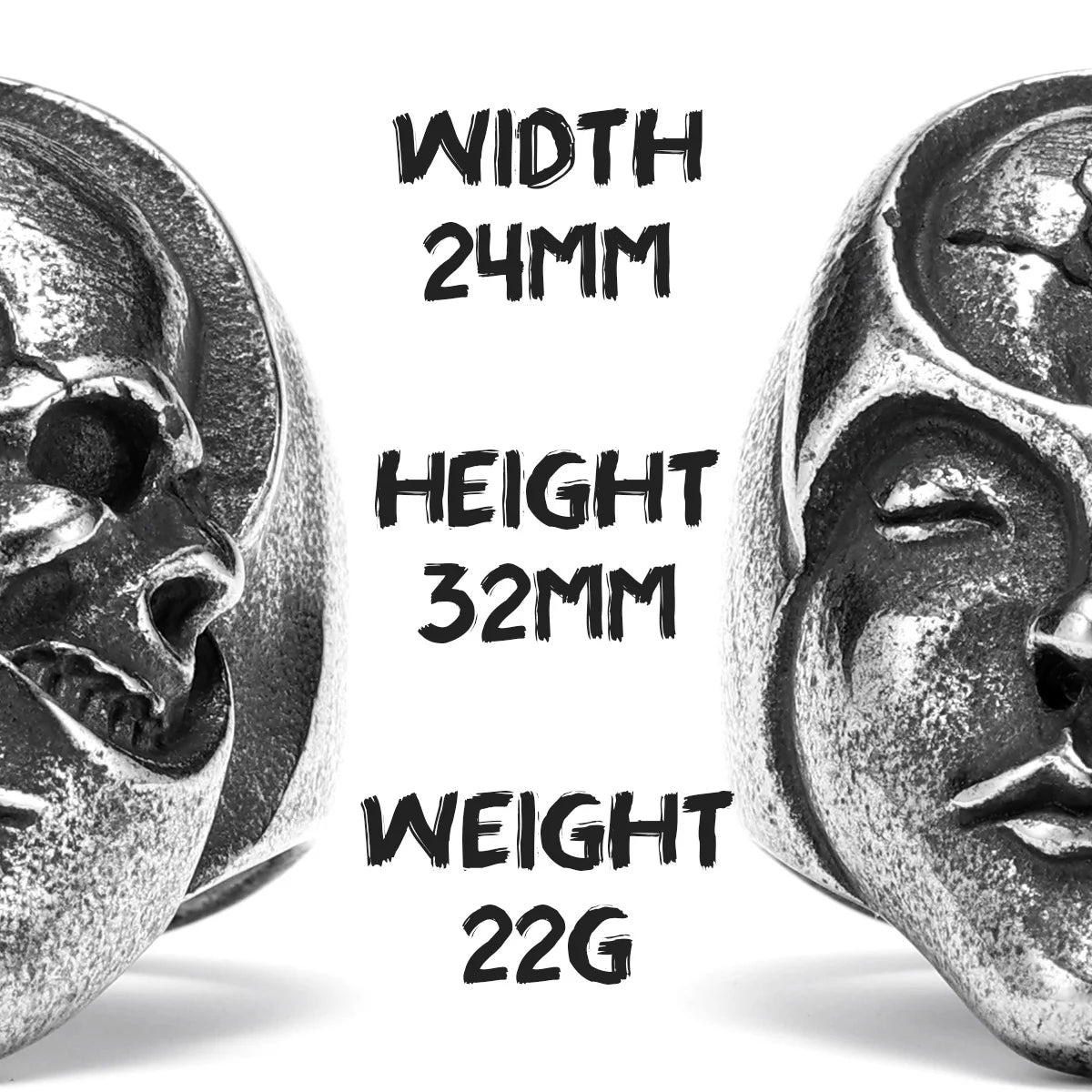 Gothic Statement Ring — Stainless Steel