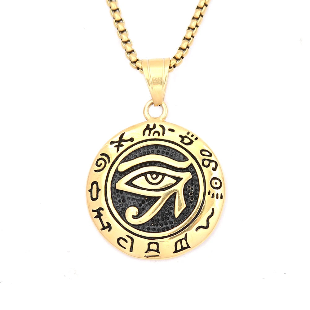 Egyptian Eye of Horus Pendant — Stainless