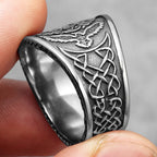 Viking Tree of Life Vegvisir Ring — Stainless Steel