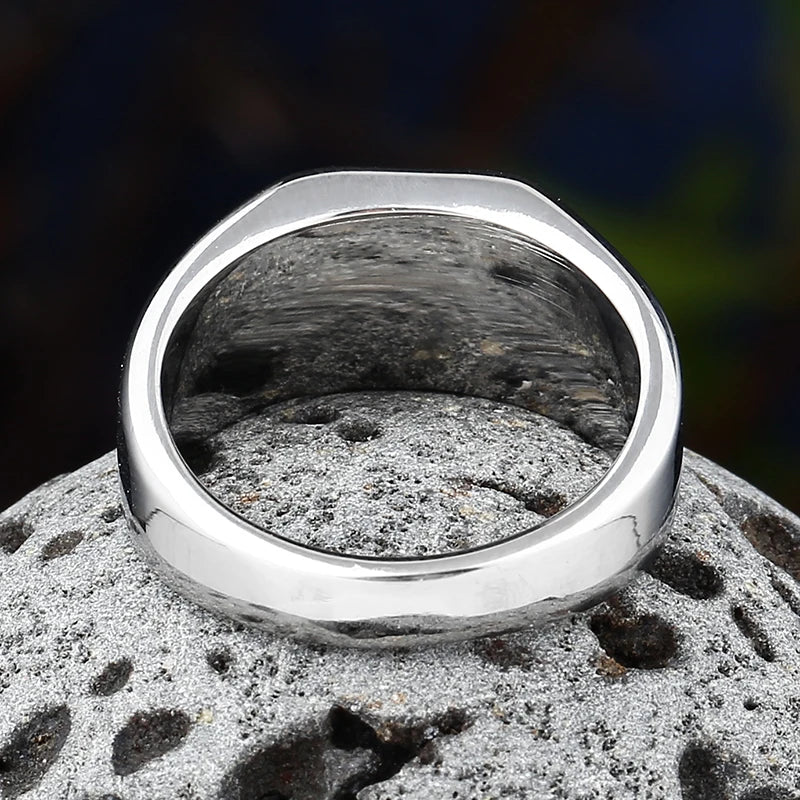 Fashion Punk Rock Stainless Steel Crossbone Ring Trend Hiphop Rock Roll Gothic Jewelry Unique Anillos Para Hombre