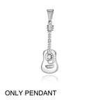 Guitar Stainless Steel Pendant Necklace