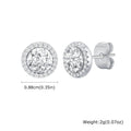 Zircon Stud Earrings — Stainless Steel