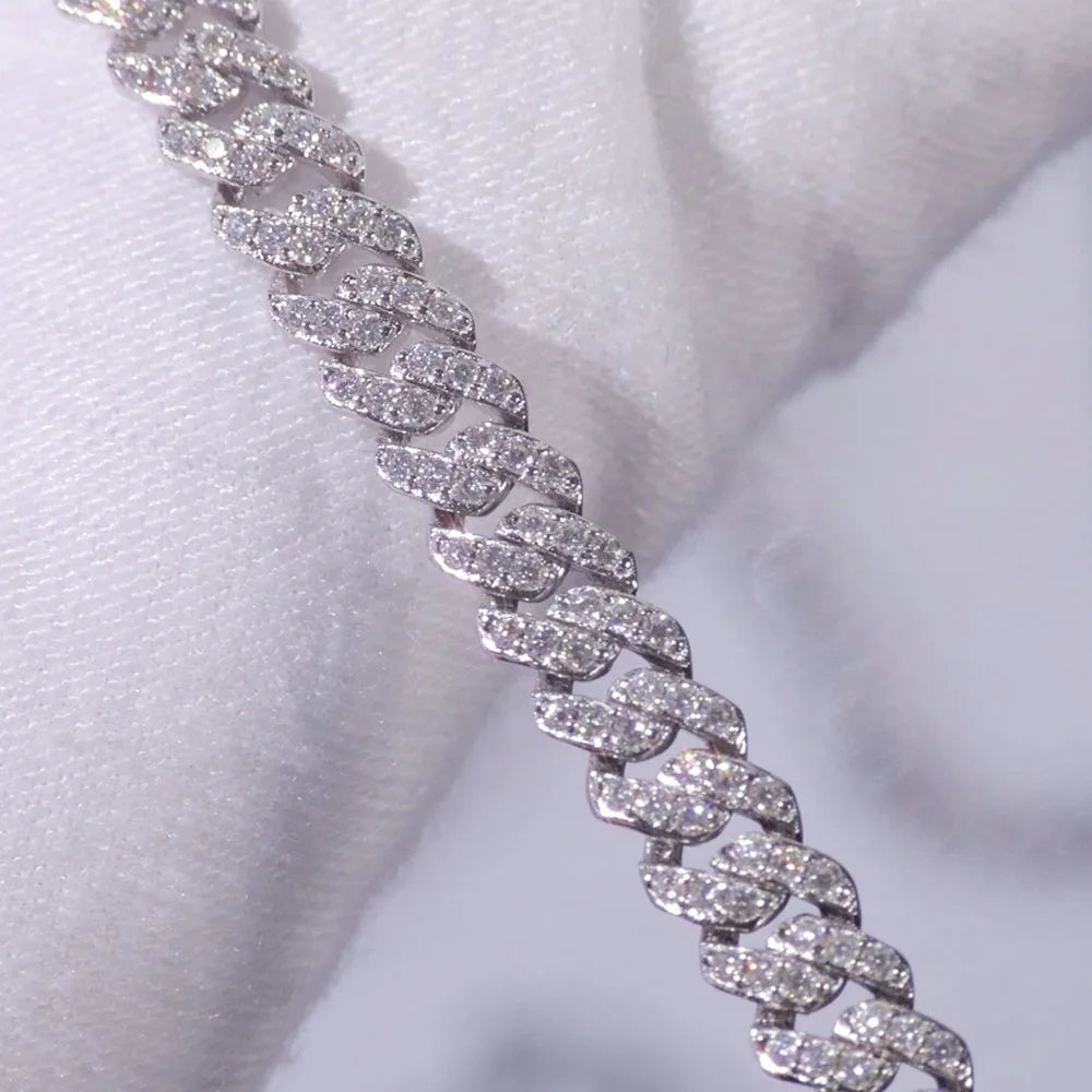 Gold VVS Moissanite Cuban Necklace 6MM