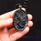 Jade Monkey King Pendant Necklace Fashion Obsidian Carved Natural Amulet Jewellery Gifts Charm Chinese Black Green