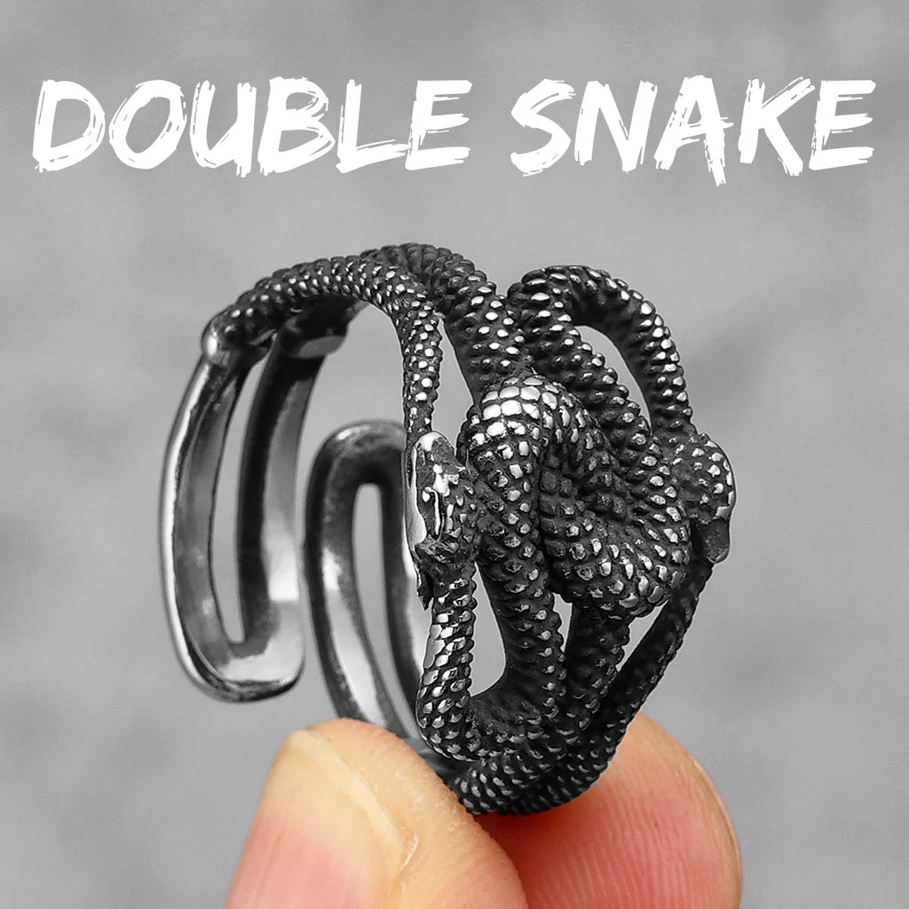Gothic Snake Animal Ring — Stainless Steel