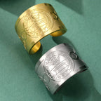 Solomon Seal & Saint Medal Amulet Ring — Stainless Steel