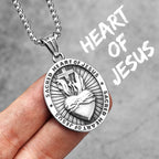 Sacred Heart Stainless Steel Pendant Necklace