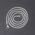Cross Pendant Rope Chain Necklace Iced Out CZ