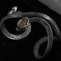 Viking Style Dragon Bracelet Retro Intricate Carving Adjustable Cuff Bangle Unique Norse Gothic Jewelry Gifts for Men