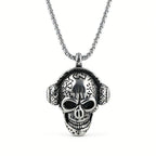 Skull Headphone Pendant Necklace Stainless Steel