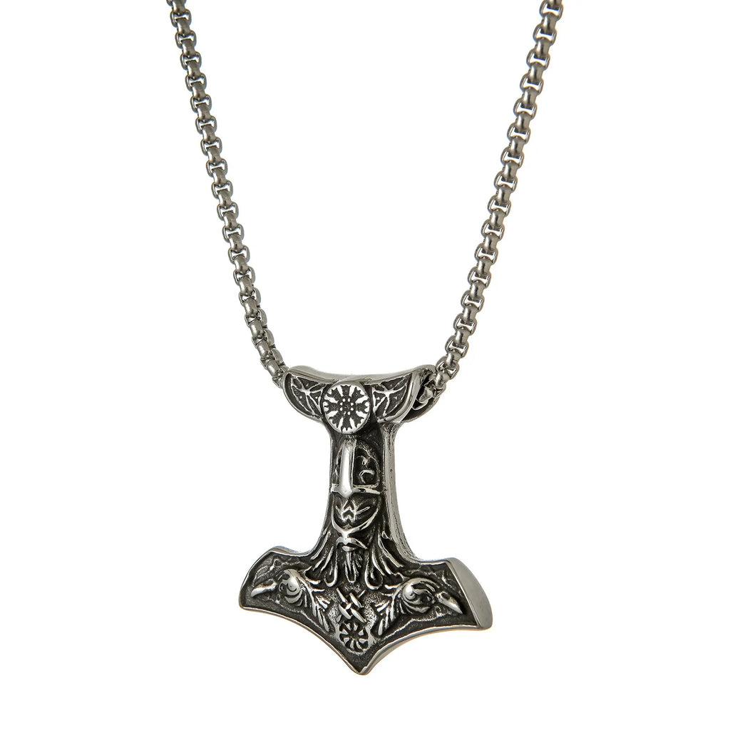 Odin Steel Pendant Nordic Mythology Viking Double