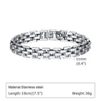 Two-Tone Statement Bracelet — Stainless Steel