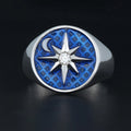 North Star Moon Ring — 925 Silver