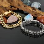 Luxury Gold Color Bracelet Man Friendship Men's Bracelets & Bangles In Metal Stainless Steel On Hand Jewelry Gifts For