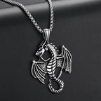 Evil Dragon Pendant Necklace — Stainless Steel