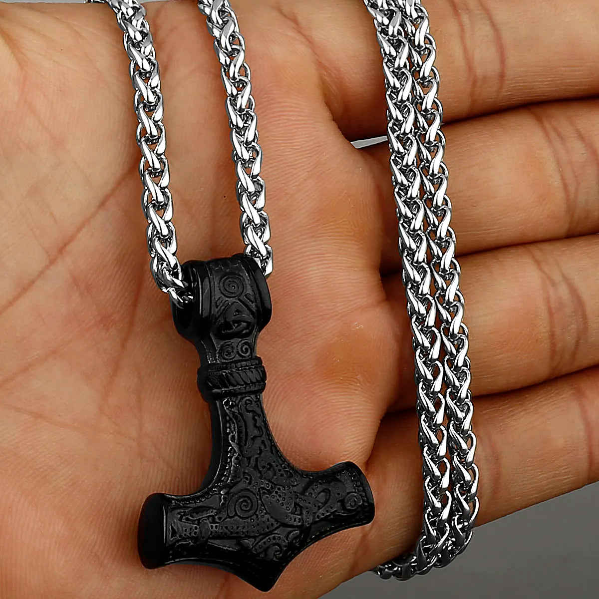 Original Viking Stainless Steel Thor Hammer Multiple Styles Domineering Unisex Necklace Pendant Boyfriend Gift