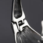 Gothic Stainless Steel Open Cuff Bangle Bracelet For Man Punk Skull Hand Shaped Men's Bracelets Rockers' Jewelry