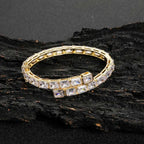 Iced Out Rectangle Bracelet Stainless Steel CZ