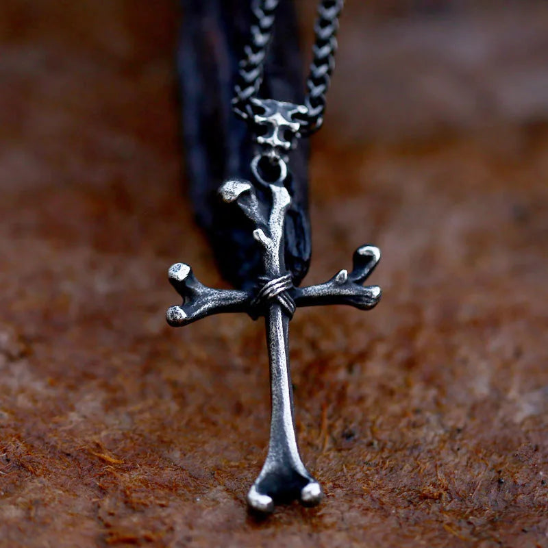 BEIER Punk Rock Fashion Cross Charm Vintage Skull head pendant Chain Fashion jewelry for man women Best Lover gift BP8-479