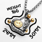 Heart Pendant Necklace Stainless Steel Gothic
