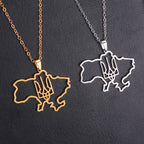 Tryzub Ukrainian Trident Necklace — Stainless Steel