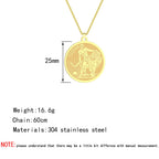 Lion of Judah Coin Pendant Necklace