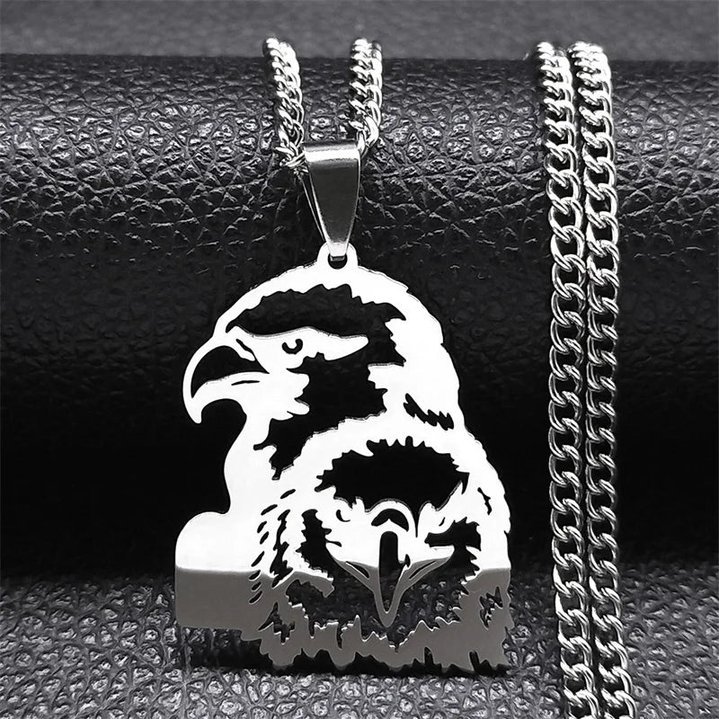 Goth Full Moon Wolf Head Pendant Necklace Women Men Black Color Forest Tree Hollow Animal Necklaces Jewelry Party Gifts