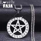 Star Odin Steel Pendant Norse Viking Wicca Pentacle