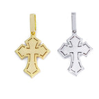 Cross Pendant Necklace Iced Out Colorful CZ