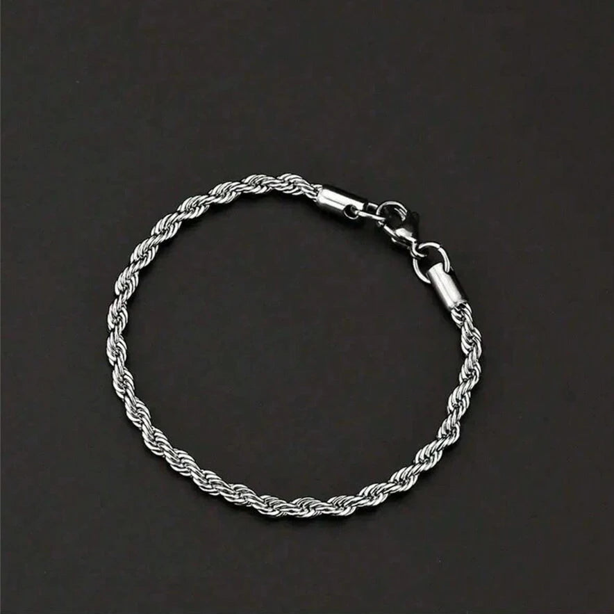 Heavy Duty Rope Chain Bracelet — Stainless Steel