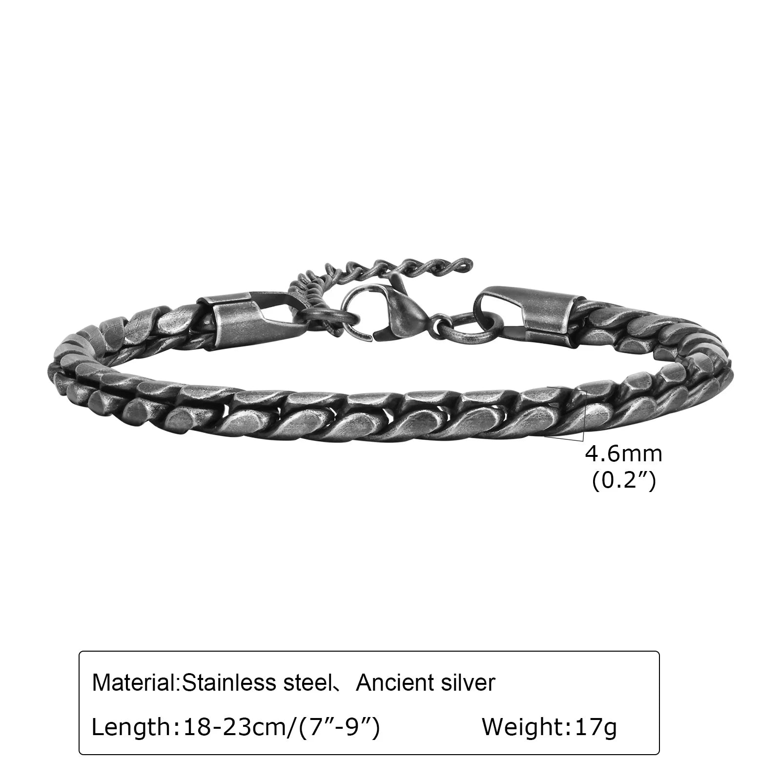 Antique Link Chain Bracelet — Stainless Steel